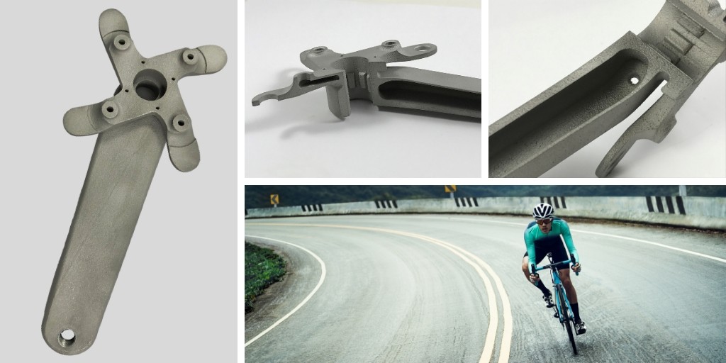 Re-designing the pedal crank for additive manufacturing opened up new design opportunities.