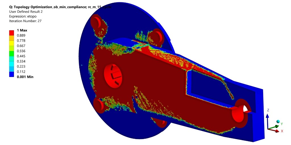 Topology and parameter optimization with ANSYS Mechanical for stress analysis