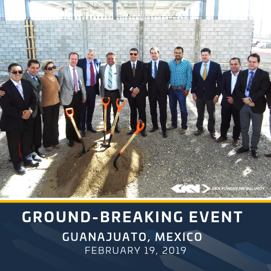 Ground breaking ceremony for the new GKN Sinter Metals site in Guanajuato, Mexico