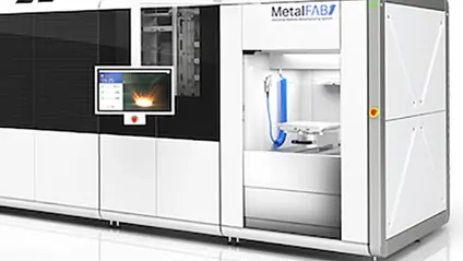 Large white 3D metal printing machine