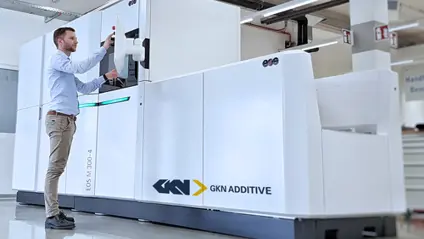 Man using GKN Additive machinery